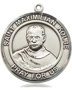 St Maximilian Kolbe Round Patron Saint Series Available in 2 Sizes