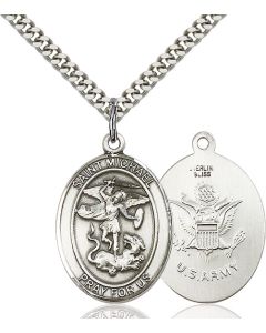 St Michael Army Oval Patron Saint Series Available in 2 Sizes