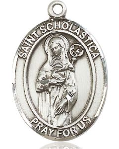St Scholastica Oval Patron Saint Series Available in 3 Sizes