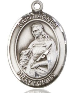 St Agnes of Rome Oval Patron Saint Series Available in 3 Sizes