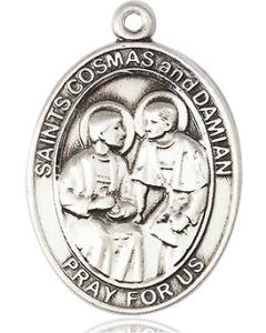 Sts Cosmas & Damian Oval Patron Saint Series Available in 3 Sizes