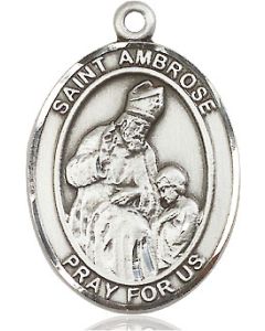 St Ambrose Oval Patron Saint Series Available in 3 Sizes