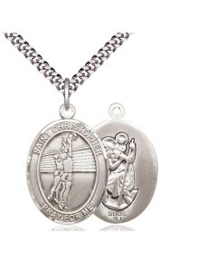 St Christopher Volleyball Oval Patron Saint Series Available in 3 Sizes