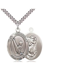 St Christopher Gymnastics Oval Patron Saint Series Available in 3 Sizes