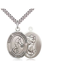 St Christopher Basketball Oval Patron Saint Series Available in 3 Sizes