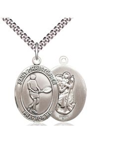 St Christopher Tennis Oval Patron Saint Series Available in 3 Sizes