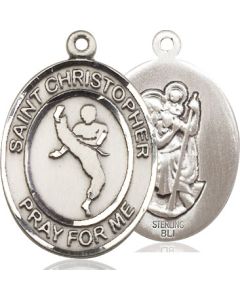 St Christopher Martial Arts Oval Patron Saint Series Available in 3 Sizes