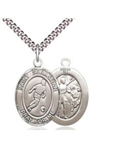 St Sebastian Soccer Oval Patron Saint Series Available in 3 Sizes