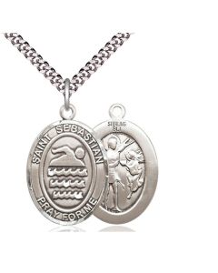 St Sebastian Swimming Oval Patron Saint Series Available in 3 Sizes