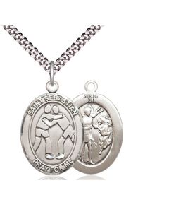 St Sebastian Wrestling Oval Patron Saint Series Available in 3 Sizes