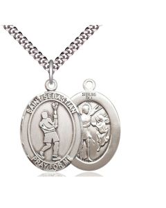 St Sebastian Lacrosse Oval Patron Saint Series Available in 3 Sizes