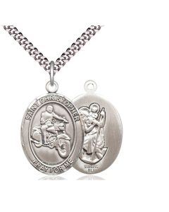St Christopher Motorcycle Oval Patron Saint Series Available in 3 Sizes