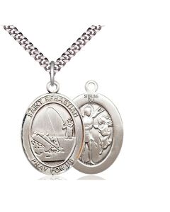 St Sebastian Fishing Oval Patron Saint Series Available in 3 Sizes