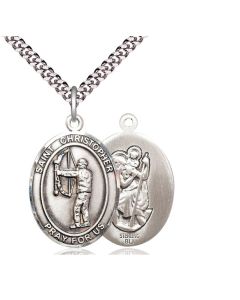 St Christopher Archery Oval Patron Saint Series Available in 3 Sizes
