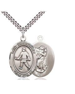 St Christopher Field Hockey Oval Patron Saint Series Available in 3 Sizes