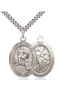 St Sebastian Motorcycle Oval Patron Saint Series Available in 3 Sizes