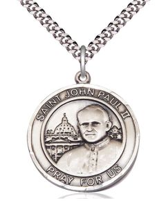 St John Paul II Round Patron Saint Series Available in 2 Sizes