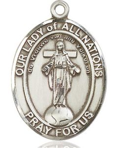 Our Lady of All Nations Oval Patron Saint Series Available in 3 Sizes