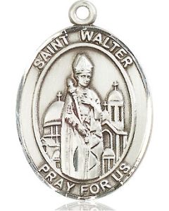 St Walter of Pontnoise Oval Patron Saint Series Available in 3 Sizes
