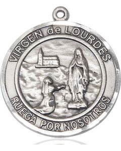 Virgen de Lourdes Round Patron Saint Series