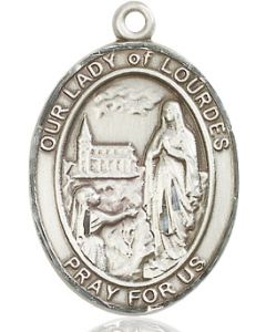 Our Lady of Lourdes Oval Patron Saint Series Available in 3 Sizes
