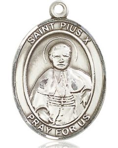 St Pius X Oval Patron Saint Series Available in 3 Sizes
