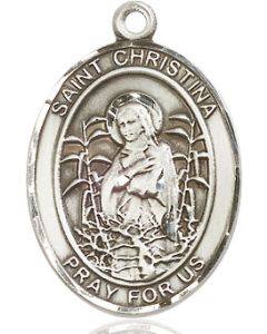 St Christina the Astonishing Oval Patron Saint Series Available in 3 Sizes