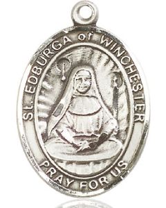 St Edburga of Winchester Oval Patron Saint Series Available in 3 Sizes