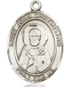 St John Chrysostom Oval Patron Saint Series Available in 3 Sizes
