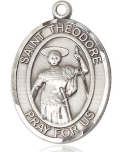 St Theodore Stratelates Oval Patron Saint Series Available in 2 Sizes