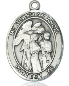 Guardian Angel w/Children Oval Patron Saint Series Available in 2 Sizes