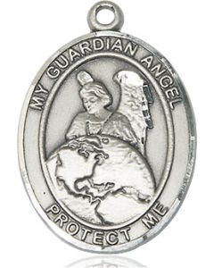 Guardian Angel Protector Oval Patron Saint Series Available in 2 Sizes