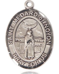 St Medard of Noyon Oval Patron Saint Series Available in 2 Sizes