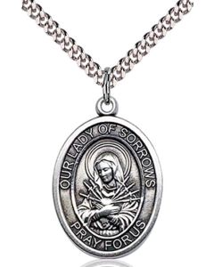 Our Lady of Sorrows Oval Patron Saint Series Available in 3 Sizes