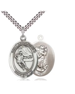 St Christopher Hockey Oval Patron Saint Series Available in 3 Sizes
