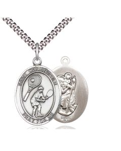 St Christopher Tennis Oval Patron Saint Series Available in 3 Sizes