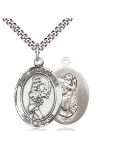 St Christopher Softball Oval Patron Saint Series Available in 3 Sizes