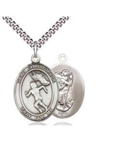 St. Christopher Track&Field Oval Patron Saint Series Available in 3 Sizes