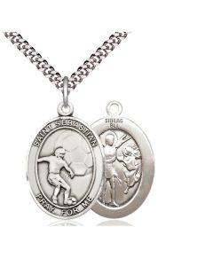 St Sebastian Soccer Oval Patron Saint Series Available in 3 Sizes