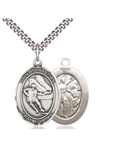 St Sebastian Hockey Oval Patron Saint Series Available in 3 Sizes