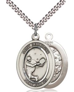 Saint Sebastian / Pickleball-Men Oval Patron Saint Series Available in 3 Sizes