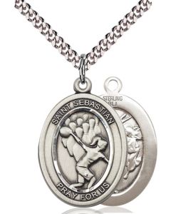 Saint Sebastian / Bowling-Women Oval Patron Saint Series Available in 3 Sizes