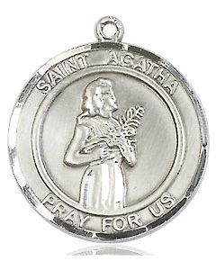 St Agatha Round Patron Saint Series Available in 3 Sizes
