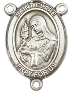 Saint Clare of Assisi 8028CTR - 3/4 x 1/2 Rosary Center