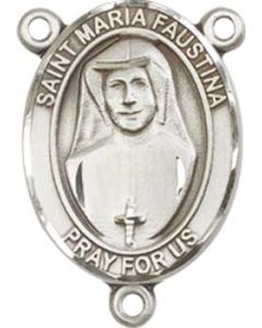 Saint Maria Faustina 8069CTR - 3/4 x 1/2 Rosary Center