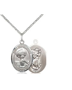 St Christopher Water Polo-Women Oval Patron Saint Series Available in 3 Sizes