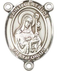 Saint Gertrude of Nivelles 8219CTR - 3/4 x 1/2 Rosary Center