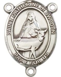 Saint Catherine of Sweden 8336CTR - 3/4 x 1/2 Rosary Center