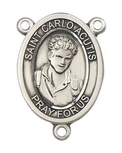 Saint Carlo Acutis 8460CTR - 3/4 x 1/2 Rosary Center