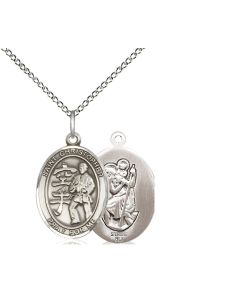 St Christopher Karate Oval Patron Saint Series Available in 3 Sizes